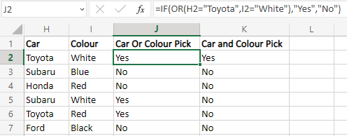 Excel Example IF2a