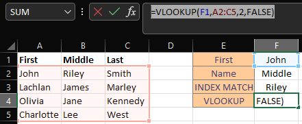 Excel Example Vlookup