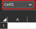 Excel Example Named Cell